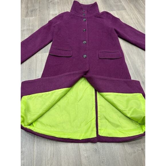 Avec Les Filles Womens Longline Jacket Coat Long Sleeve Button Up Purple Size XS - Picture 5 of 10